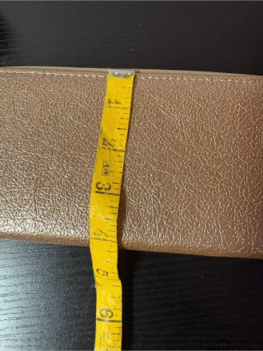 Taupe Pebbled Zip Around Wallet Organizer Neutral